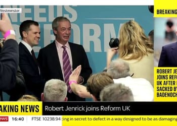 Nigel Farage boasted that Robert Jenrick had been 'handed to me on a plate' as he held a press conference in Westminster this evening