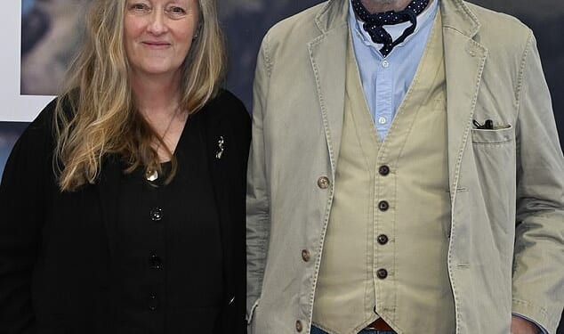 Author Raynor Winn, real name Sally Walker, with her husband Tim at a screening of The Salt Path film