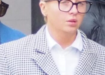 Laila Barnard-Wigley was driving a black Mercedes GLA in torrential rain when her car crossed onto the wrong side of the road and collided with a Peugeot carrying Dean Yarrow, 33, and his partner Faye Wardle, 32