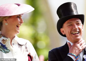 Frankie Dettori - pictured here at Royal Ascot in 2024 with the Duchess of Edinburgh - was unable to pay his £765,000 tax debt after being made bankrupt