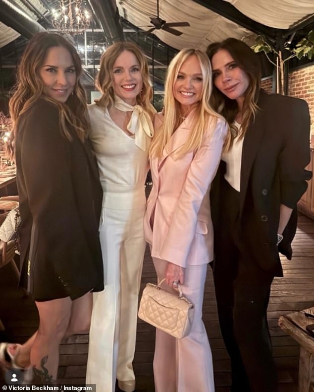 Victoria Beckham spent the weekend partying with her Spice Girls bandmates, days after her son Brooklyn left her heartbroken with his bombshell statement