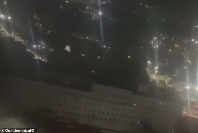 Extraordinary vision emerged on social media on Monday night appearing to show a hail of bullets descending on Venezuela's capital