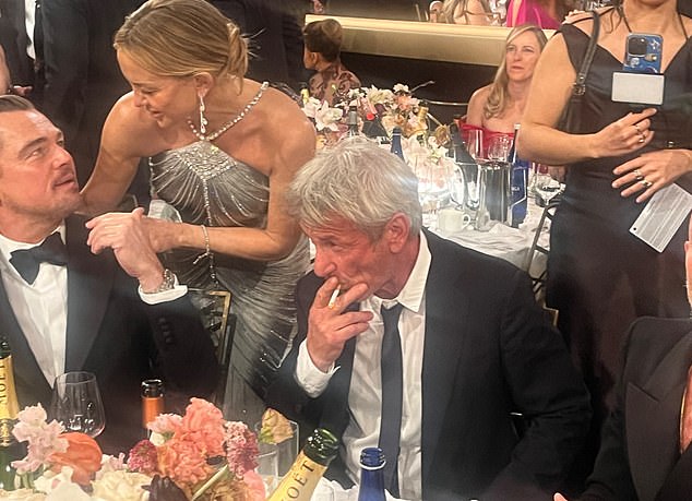 On Sunday evening, Penn caught the attention of viewers at home after he was caught smoking inside the Golden Globes ceremony on Sunday night