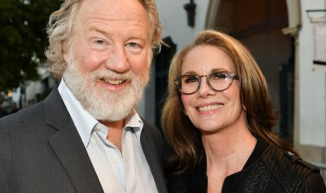 Timothy Busfield has been married to former Little House on the Prairie star Melissa Gilbert, 61, since 2013. They are pictured together in February 2019