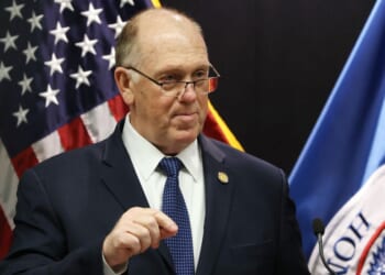 Border czar Tom Homan speaks during a news conference Thursday about ongoing immigration enforcement operations in Minneapolis, Minnesota.
