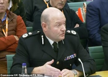 West Midlands Police chief constable Craig Guildford at Home Affairs Committee on January 6