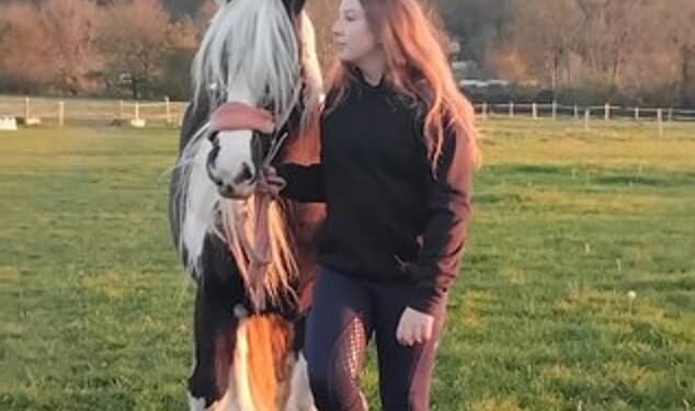 Maci Williams, 13, (pictured) was killed in a freak accident after being kicked in the head by a 'spooked' horse