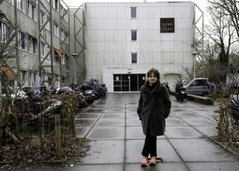 When it opened, Stek Oost ¿ which describes itself as a ¿safe and comfortable environment where young people and refugee status holders are building a new life together¿ ¿ was hailed as one of the Netherlands¿ most inclusive housing schemes, writes Jane Fryer (pictured)