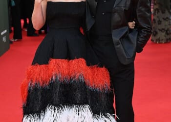 Jessie Buckley pictured with her Hamnet co-star Paul Mescal at the BFI's 69th London Film Festival last year