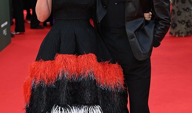 Jessie Buckley pictured with her Hamnet co-star Paul Mescal at the BFI's 69th London Film Festival last year