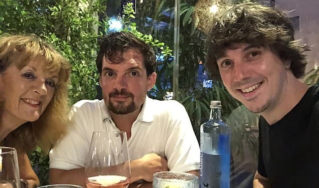 Oliver Robinson died in November 2023 at the age of 34 after becoming addicted to medical cannabis. Pictured L-R: Mother Susan, brother Alexander and Oliver