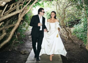 Brooklyn Beckham's claim his mother Victoria pulled out of designing Nicola Peltz's wedding dress at the 'eleventh hour' contradicts what the bride's stylist said (pictured vow renewal)