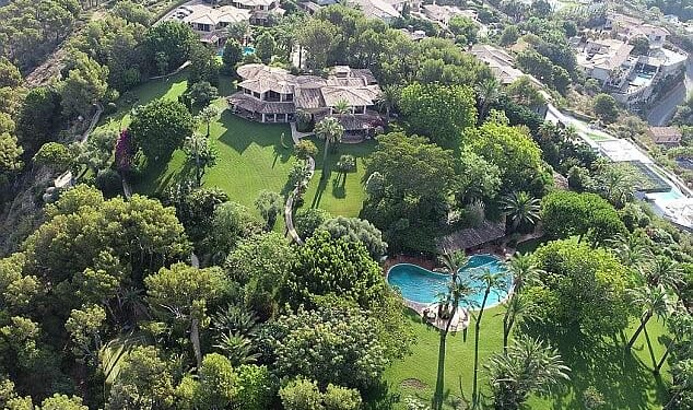 Michael Schumacher was sitting inside his £30million mansion in Las Brisas, Majorca when I visited the estate