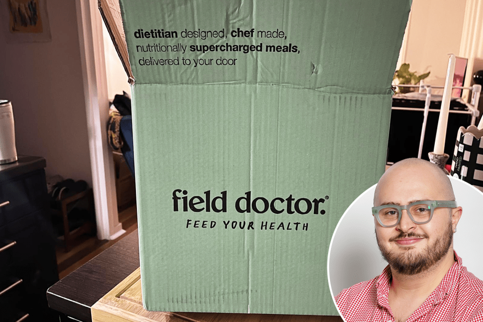 Field Doctor meal delivery box and company founder.