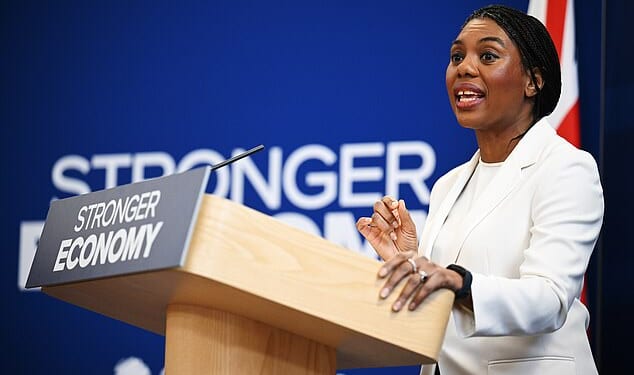 In a speech on Wednesday, Kemi Badenoch likened the recent wave of high-profile defectors to Reform to children 'having tantrums' and asserted the Conservatives as 'the only party of the right'
