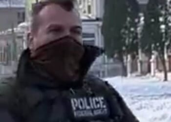 ICE Officer Jonathan 'Jon' Ross, 43, (pictured the day he shot Renee Nicole Good dead) has amassed more than $1 million in funds from supporters on GoFundMe and GiveSendGo