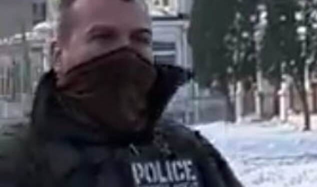 ICE Officer Jonathan 'Jon' Ross, 43, (pictured the day he shot Renee Nicole Good dead) has amassed more than $1 million in funds from supporters on GoFundMe and GiveSendGo