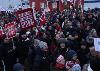 The IMF has warned 'trade tensions could flare up' amid the row over Greenland