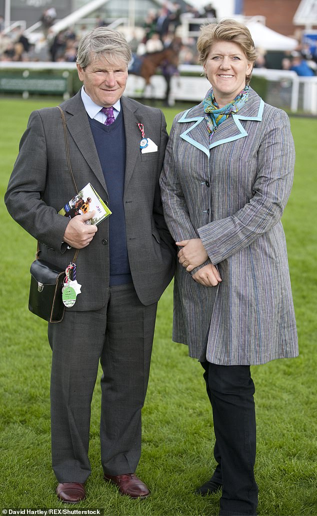 Clare Balding pictured with her father Ian at Newbury racecourse in May 2012