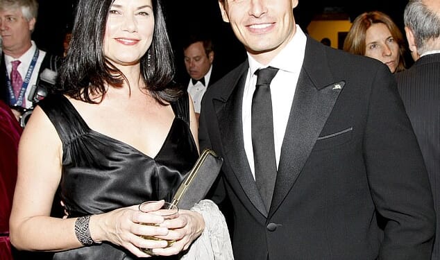 Linda Fiorentino is pictured with Antonio Sabato Jr. at a Washington DC gala in 2010. It is the last time she was photographed in public, with the actress subsequently suffering severe financial distress
