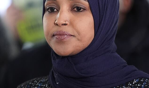 Ilhan Omar (pictured) accused Donald Trump of 'suffering from dementia' after his reaction to the syringe attack against her
