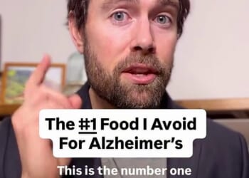 US brain researcher Dr Austin Perlmutter (pictured), has revealed the one everyday item he avoids entirely in a bid to protect himself from Alzheimer'sdisease