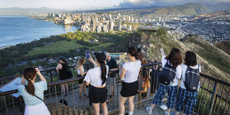 In Hawaii, climbing Diamond Head is the height of delight