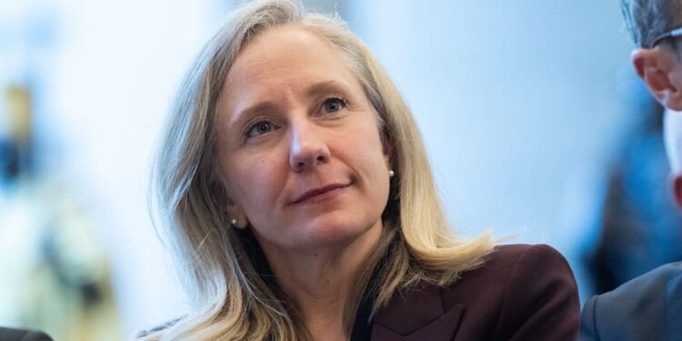 Virginia Governor-elect Abigail Spanberger attends a dedication and unveiling of a statue of civil rights activist Barbara Rose Johns of Virginia, in Emancipation Hall on Capitol Hill in Washington, D.C., on Dec. 16, 2025.