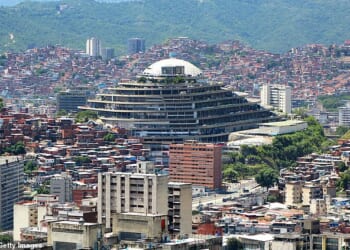For many Venezuelans, El Helicoide (pictured) is the physical representation of the decades of repression they have felt under successive governments