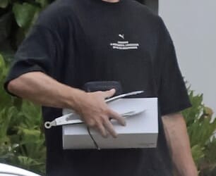 Lachie Neale is spotted collecting some personal things from the home he shared with wife Jules Neale