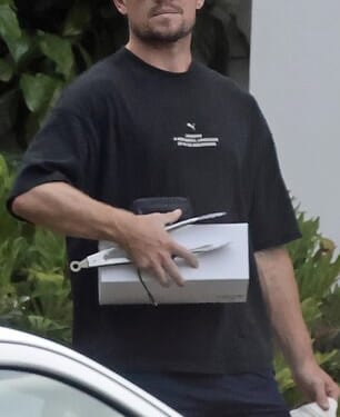 Lachie Neale is spotted collecting some personal things from the home he shared with wife Jules Neale