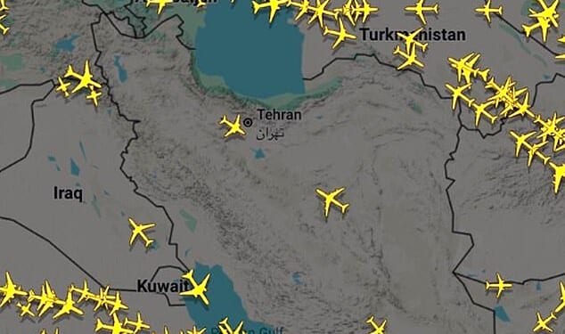 Iran's Civil Aviation Organization issued a Notice to Air Missions (NOTAM) closing its airspace to all aircraft except permitted international arrivals or departures. The notice issued at 5.19pm EST is effective for more than two hours. Flight radar data showed very few aircraft over Iran as the order went into effect.