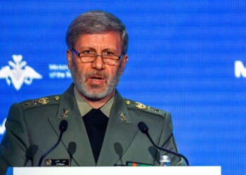 Iranian Maj. Gen. Amir Hatami attends the VII Moscow Conference on International Security MCIS-2018 in Moscow on April 4, 2018.