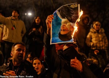 For years, policymakers and analysts have obsessed over how the Islamic Republic of Iranmight fall. Far less attention has been paid to the more important question: whether it should (Pictured: Anti-regime protests in Iran)