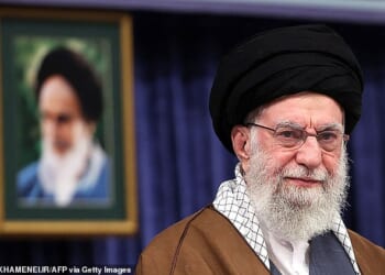 Iran's Supreme Leader Ayatollah Ali Khamenei. With buildings on fire, cars overturned and cries of 'death to the dictator' in the streets, the Ayatollah was said to be making plans to leave