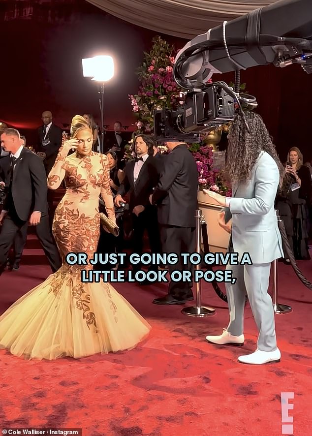 Viewers were left fuming after a tightly edited video of J Lo at the Golden Globes appeared to show her ignoring Cole as he prepped her for the Glambot shot