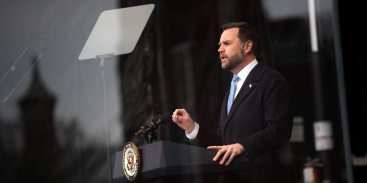 Vice President J.D. Vance delivers remarks during the annual March for Life rally on the National Mall on Jan. 23, 2026, in Washington, D.C.