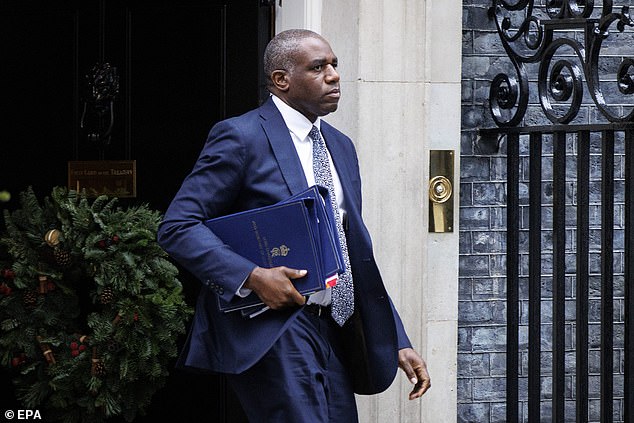 David Lammy (pictured), the Justice Secretary, has now agreed to pay £7,500 compensation and £234,000 legal costs