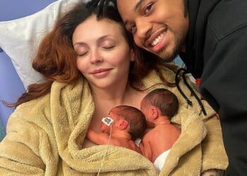 Jesy Nelson has reportledy split from fiancé Zion Foster, just weeks after revealing their eight-month-old twin daughters had been diagnosed with a neuromuscular disorder (pictured 2025)