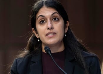 Dr. Nisha Verma is pictured in a 2023 file photo testifying before the Senate Judiciary Committee.