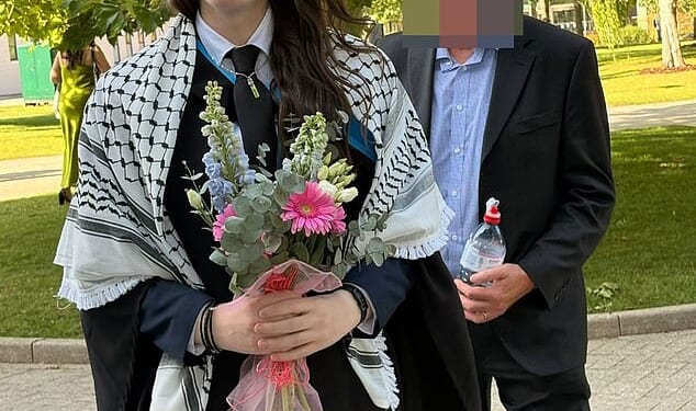 Autumn Redpath (pictured), 22, was named by Mr Justice Bright as a ‘respondent’ to an injunction imposed on the group after it hacked the website of the Free Speech Union (FSU)