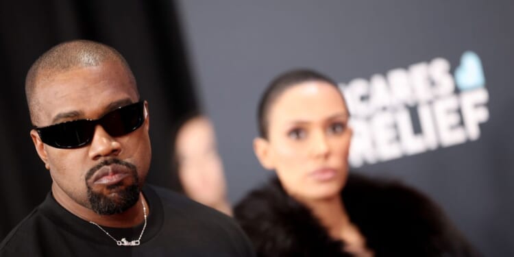 Kanye West and Bianca Censori attend the 67th Annual GRAMMY Awards on Feb. 2, 2025, in Los Angeles, California.