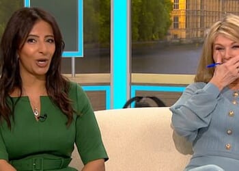 Good Morning Britain presenter Kate Garraway screamed in terror as a 'creepy' guest arrived in the studio