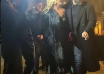 Kate Moss saved herself from a fashion week fall on Tuesday night as she arrived for the Saint Laurent Paris Fashion Weekshow