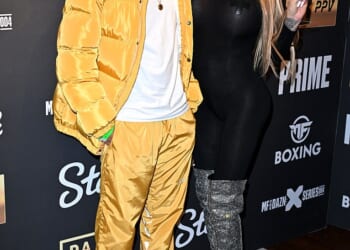 Katie Price's son Junior is reportedly 'fed up with his mum's constant dramas and wants no part in it' after her shock marriage to businessman Lee Andrews (Seen together in 2023)