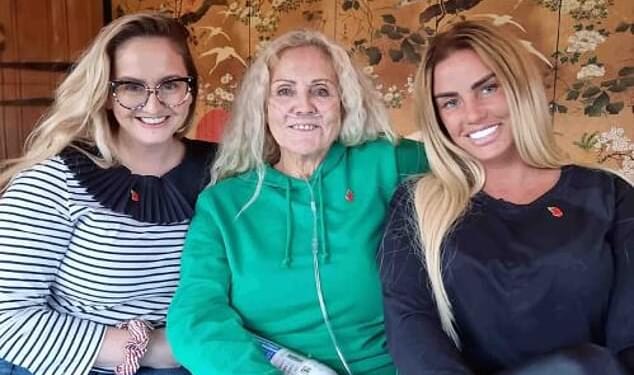 Katie Price's 'worried' family are reportedly planning an intervention over her whirlwind marriage to entrepreneur Lee Andrews (Katie pictured with her sister Sophie and mum Amy)