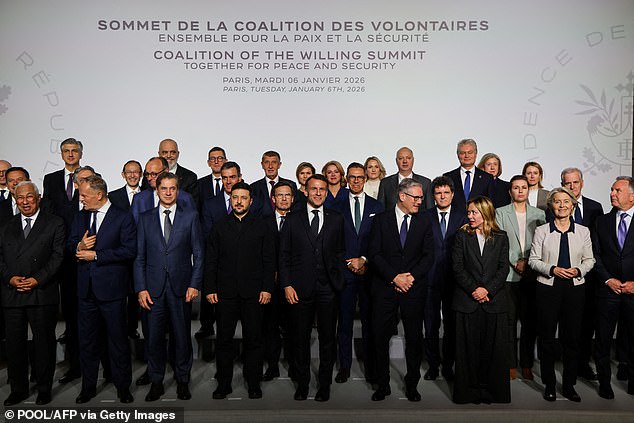 Leaders from the 'Coalition of the Willing' group of Ukrainian allies gathered for the discussions in the French capital