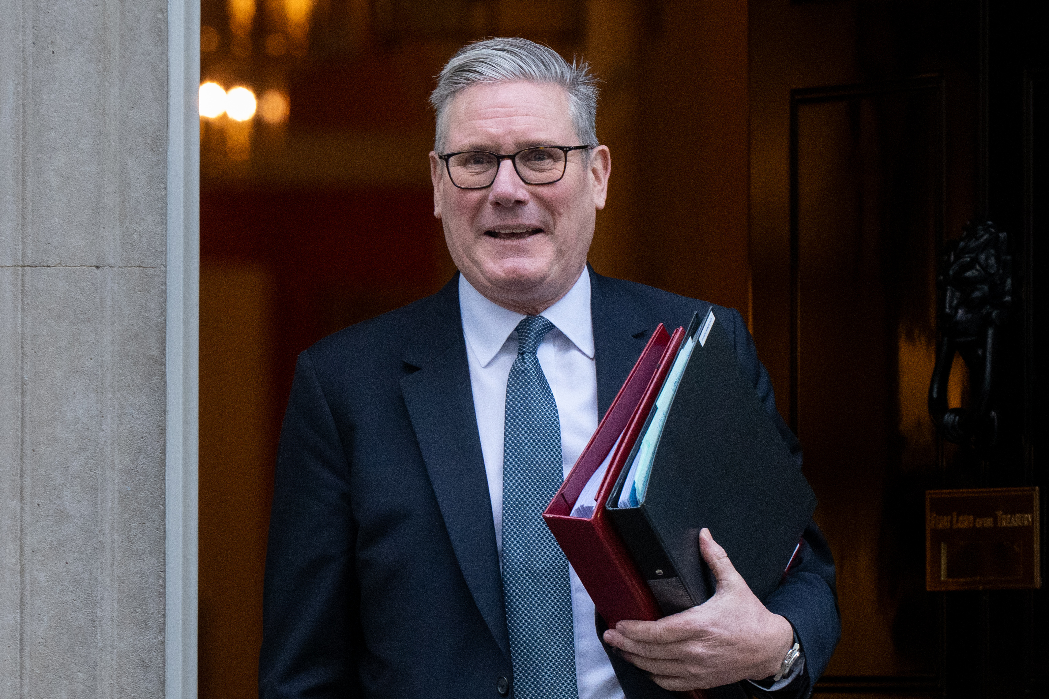 Keir Starmer Departs Downing Street for PMQs in London