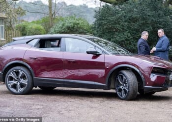 King Charles and Queen Camilla have today been seen for the first time in their new electric £160,000 Lotus Eletre sports car