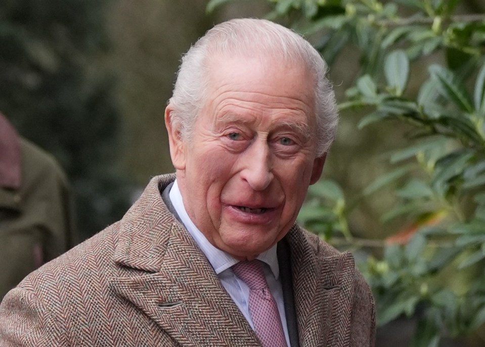 King Charles III and Queen Camilla attending a church service.